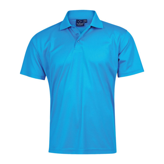 Mens Piana Polos Cyan